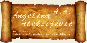 Angelina Aleksijević vizit kartica